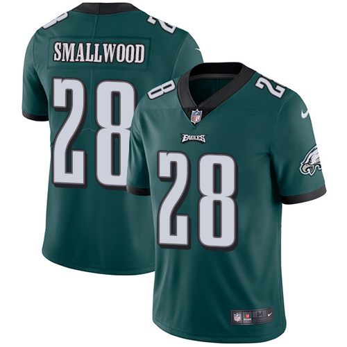 Personalized Eagles #28 Wendell Smallwood Midnight Green Team Color Men’s Stitched NFL Untouchable Limited Jersey