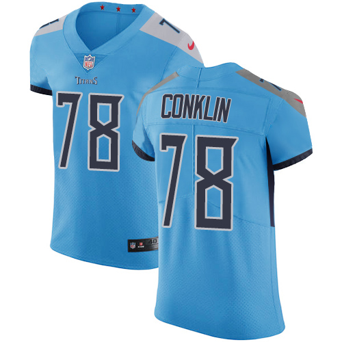 Personalized Titans #78 Jack Conklin Light Blue Alternate Men’s Stitched NFL Untouchable Elite Jersey