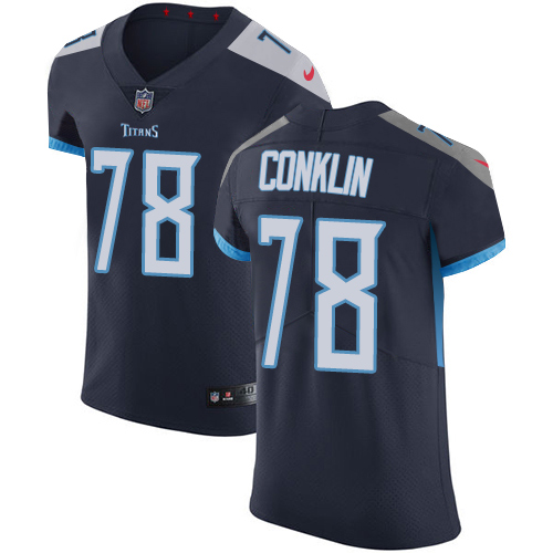 Personalized Titans #78 Jack Conklin Navy Blue Team Color Men’s Stitched NFL Untouchable Elite Jersey