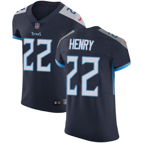 Personalized Titans #22 Derrick Henry Navy Blue Team Color Men’s Stitched NFL Untouchable Elite Jersey