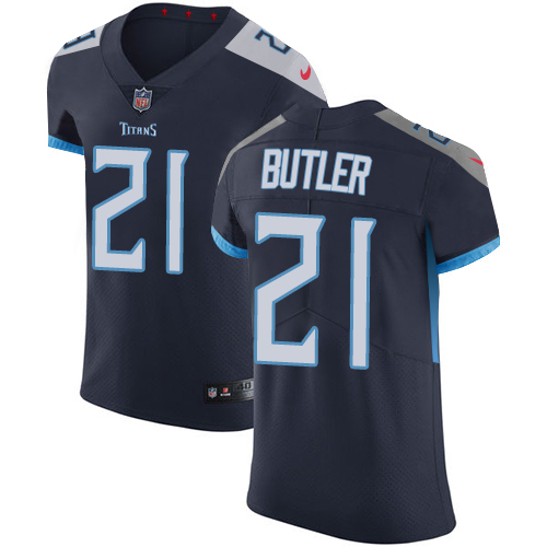 Personalized Titans #21 Malcolm Butler Navy Blue Team Color Men’s Stitched NFL Untouchable Elite Jersey