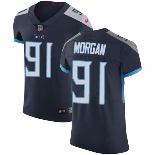 Personalized Titans #91 Derrick Morgan Navy Blue Team Color Men’s Stitched NFL Untouchable Elite Jersey