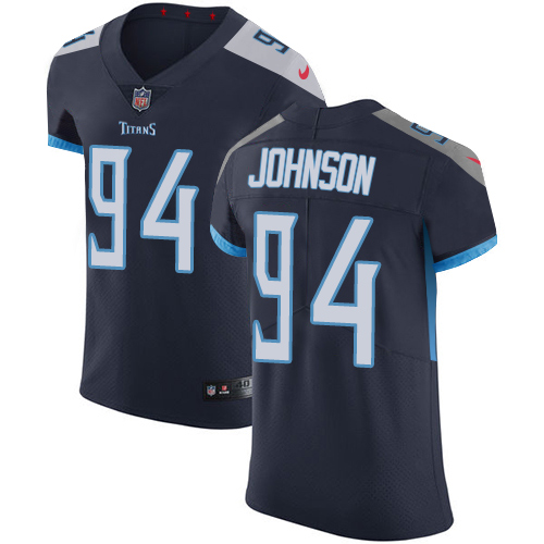 Personalized Titans #94 Austin Johnson Navy Blue Team Color Men’s Stitched NFL Untouchable Elite Jersey