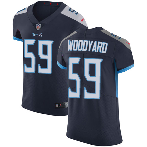 Personalized Titans #59 Wesley Woodyard Navy Blue Team Color Men’s Stitched NFL Untouchable Elite Jersey