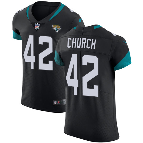 Personalized Jaguars #42 Barry Church Black Team Color Men’s Stitched NFL Untouchable Elite Jersey