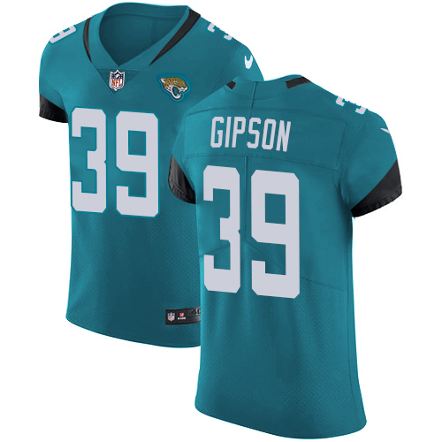 Personalized Jaguars #39 Tashaun Gipson Teal Green Alternate Men’s Stitched NFL Untouchable Elite Jersey
