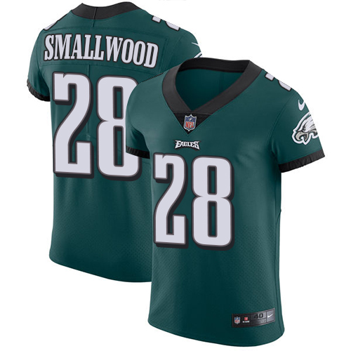 Personalized Eagles #28 Wendell Smallwood Midnight Green Team Color Men’s Stitched NFL Untouchable Elite Jersey