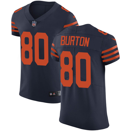 Personalized Bears #80 Trey Burton Navy Blue Alternate Men’s Stitched NFL Untouchable Elite Jersey