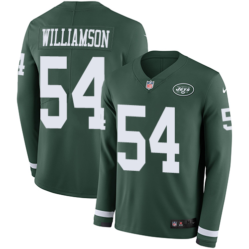 Personalized Jets #54 Avery Williamson Green Team Color Men’s Stitched NFL Limited Therma Long Sleeve Jersey
