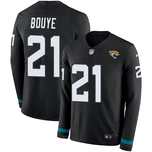 Personalized Jaguars #21 A.J. Bouye Black Team Color Men’s Stitched NFL Limited Therma Long Sleeve Jersey