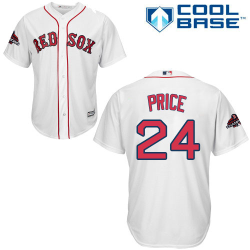 Personalized Red Sox #24 David Price White New Cool Base 2018 World Series Champions Stitched MLB Jersey