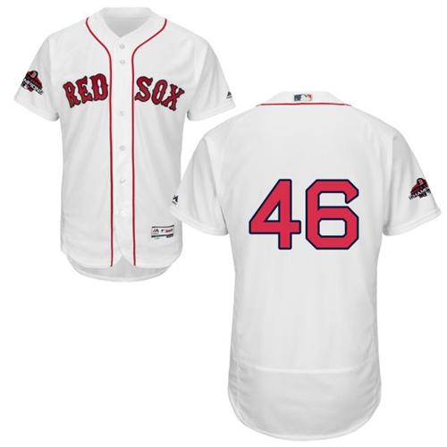 Personalized Red Sox #46 Craig Kimbrel White Flexbase Authentic Collection 2018 World Series Champions Stitched MLB Jersey