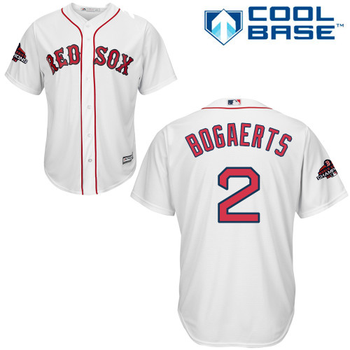 Personalized Red Sox #2 Xander Bogaerts White New Cool Base 2018 World Series Champions Stitched MLB Jersey