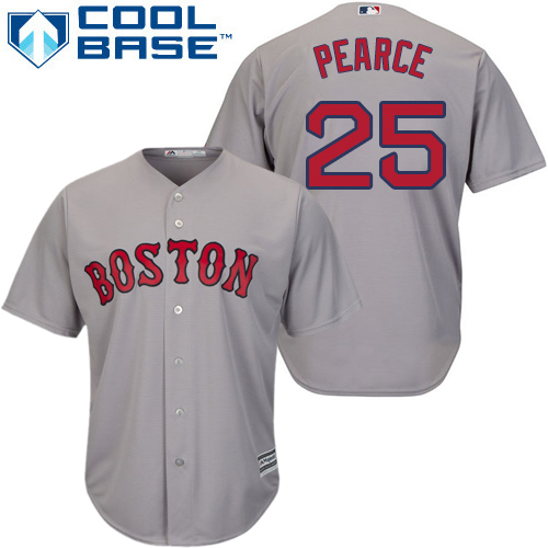 Personalized Red Sox #25 Steve Pearce Grey New Cool Base Stitched MLB Jersey