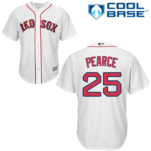 Personalized Red Sox #25 Steve Pearce White New Cool Base Stitched MLB Jersey