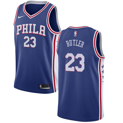 Personalized 76ers #23 Jimmy Butler Blue NBA Swingman Icon Edition Jersey