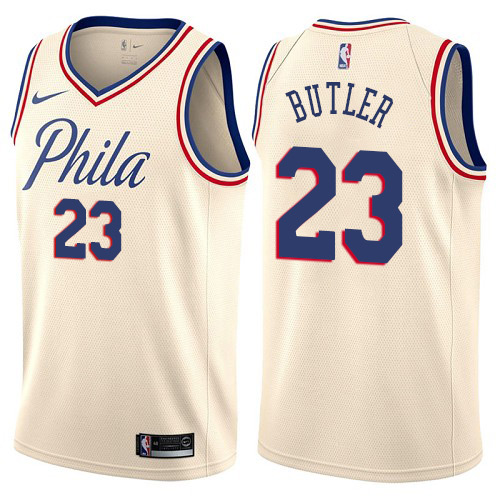 Personalized 76ers #23 Jimmy Butler Cream NBA Swingman City Edition Jersey