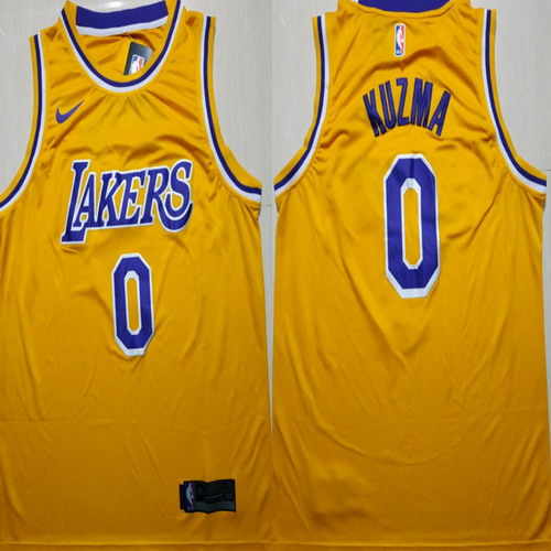 Personalized Lakers 0 Kyle Kuzma Gold 2018-19 Swingman Jersey