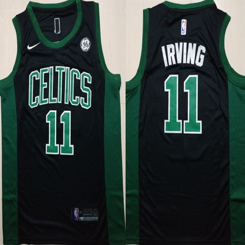 Personalized Celtics 11 Kyrie Irving Black Swingman Jersey