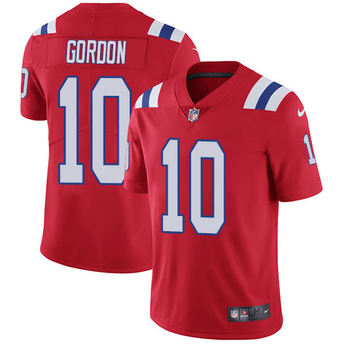 Personalized Youth Patriots #10 Josh Gordon Red Alternate Youth Stitched NFL Untouchable Limited Jersey