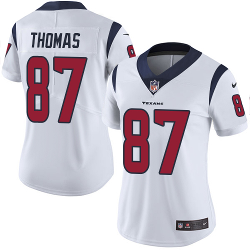 Personalized Women’s Texans #87 Demaryius Thomas White Women’s Stitched NFL Untouchable Limited Jersey