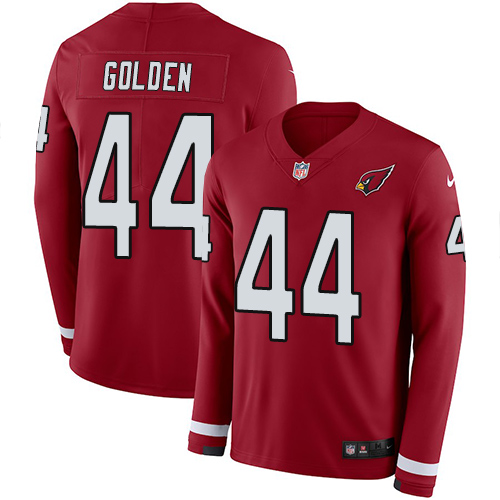 Personalized Cardinals #44 Markus Golden Red Team Color Men’s Stitched NFL Limited Therma Long Sleeve Jersey