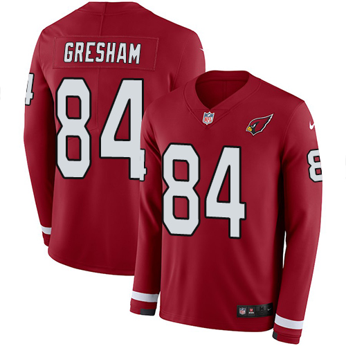 Personalized Cardinals #84 Jermaine Gresham Red Team Color Men’s Stitched NFL Limited Therma Long Sleeve Jersey