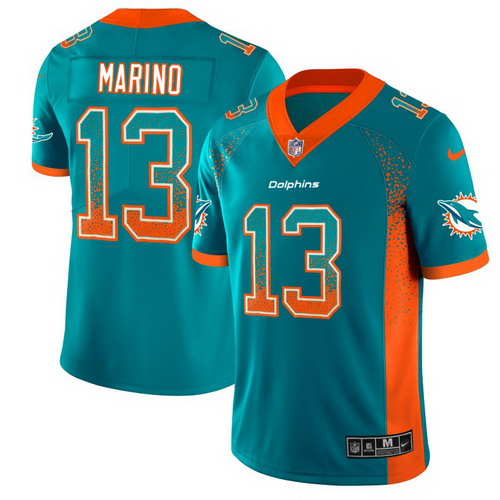 Personalized Dolphins 13 Dan Marino Aqua Drift Fashion Limited Jersey
