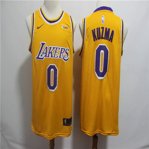 Personalized Lakers 0 Kyle Kuzma Gold 2018-19 Swingman Jersey