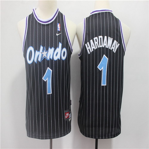 Personalized Youth Magic 1 Penny Hardaway Black Youth Throwback Jersey