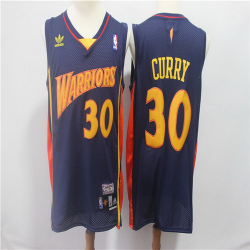 Personalized Warriors 30 Stephen Curry Navy Hardwood Classics Jersey
