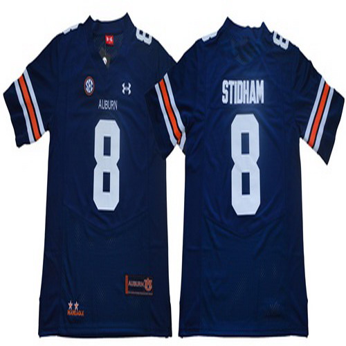 Personalized Tigers #8 Jarrett Stidham Blue Limited Stitched NCAA Jersey