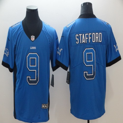 Personalized Lions 9 Matthew Stafford Royal Drift Fashion Limited Jersey