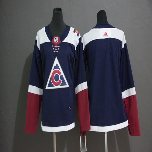Personalized Women Avalanche Blank Navy Women Alternate Jersey