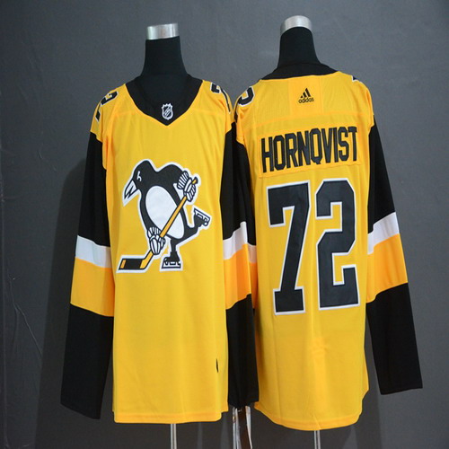 Personalized Penguins 72 Patric Hornqvist Gold Alternate Jersey
