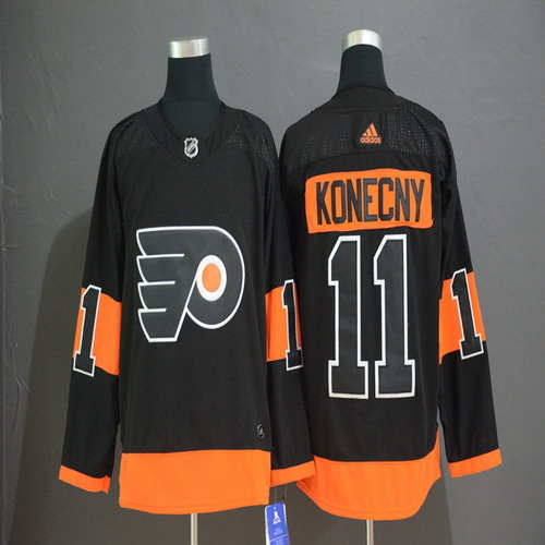 Personalized Flyers 11 Travis Konecny Black Alternate Jersey