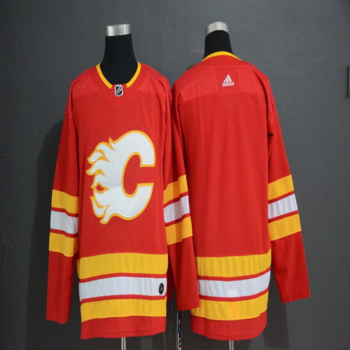 Personalized Flames Blank Red Alternate Jersey