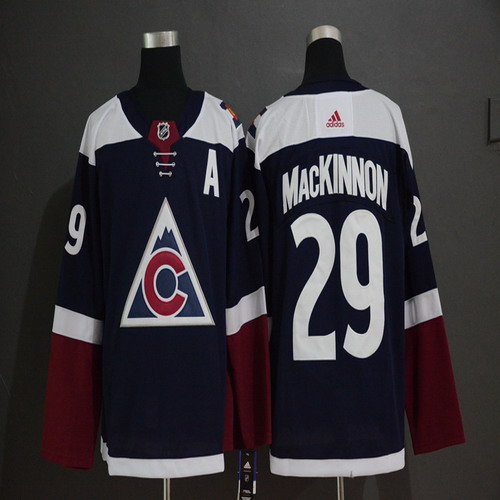 Personalized Avalanche 29 Nathan MacKinnon Navy Alternate Jersey