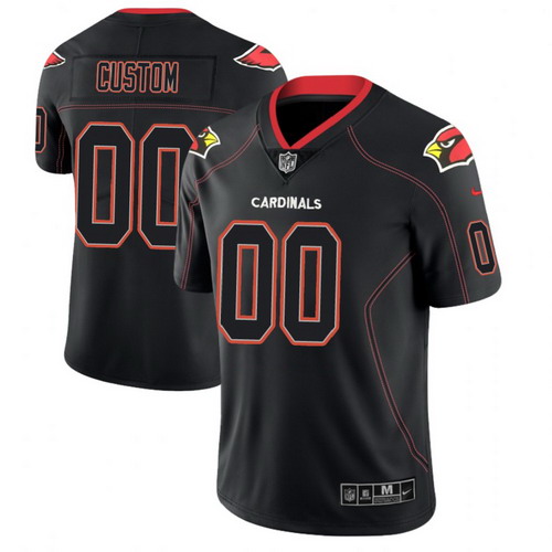Personalized Arizona Cardinals 2018 Lights Out Color Rush Limited Black Jersey
