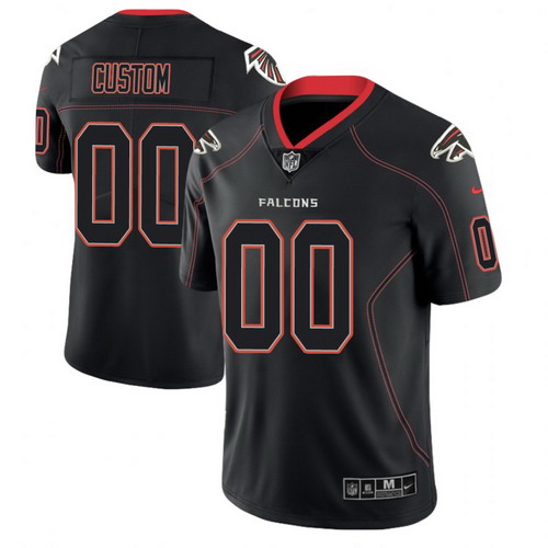Personalized Atlanta Falcons 2018 Lights Out Color Rush Limited Black Jersey