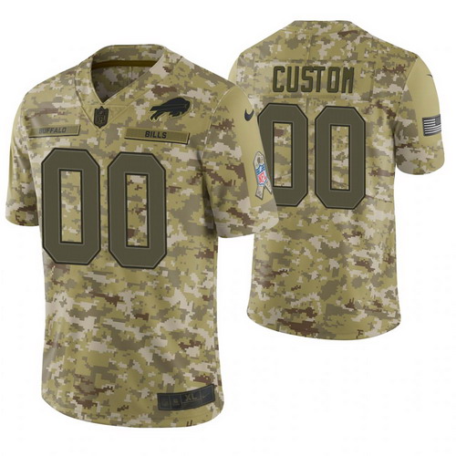 Personalized Buffalo Bills Camo 2018 Salute to Service Limited Jersey