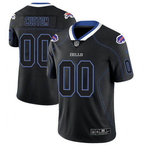 Personalized Buffalo Bills 2018 Lights Out Color Rush Limited Black Jersey