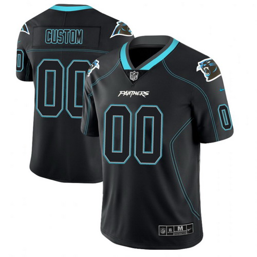 Personalized Carolina Panthers 2018 Lights Out Color Rush Limited Black Jersey