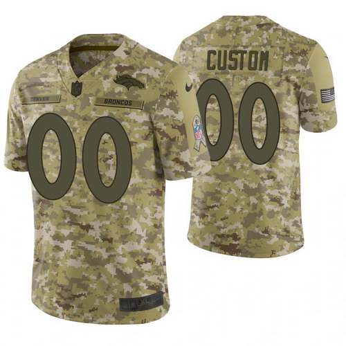 Personalized Denver Broncos Camo 2018 Salute to Service Limited Jersey