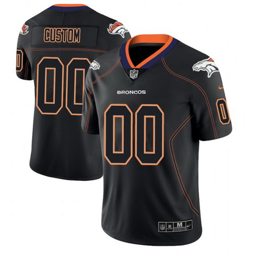 Personalized Denver Broncos 2018 Lights Out Color Rush Limited Black Jersey