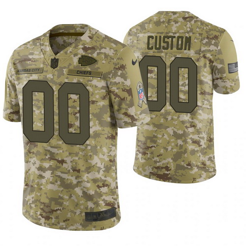 Personalized Kansas City Chiefs Camo 2018 Salute to Service Limited Jersey