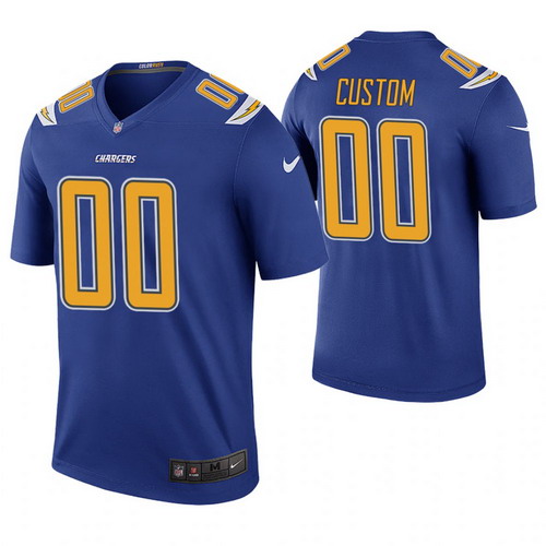 Personalized Men Los Angeles Chargers Royal Color Rush Legend Jersey