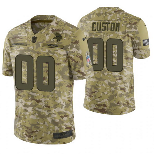 Personalized Minnesota Vikings Camo 2018 Salute to Service Limited Jersey