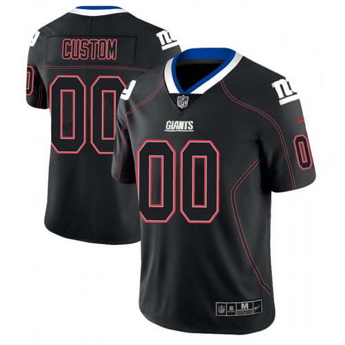 Personalized New York Giants 2018 Lights Out Color Rush Limited Black Jersey