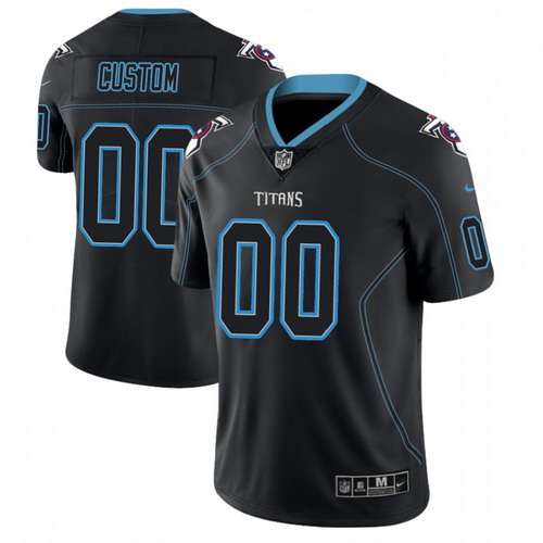 Personalized Tennessee Titans 2018 Lights Out Color Rush Limited Black Jersey